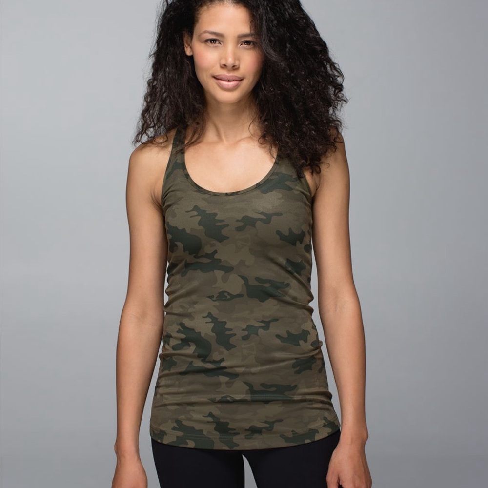 Lululemon Athletica Green Fitted Tank Top